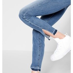7 For All Mankind High Waist Ankle Side Slit Jean